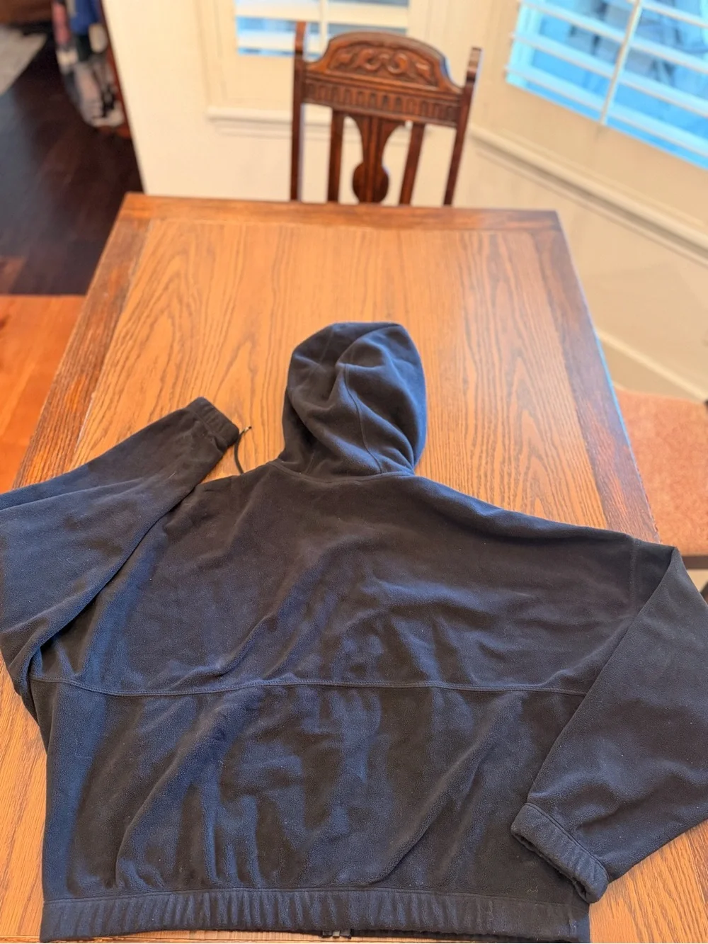Nike Black Therma-FIT Fleece Hoodie with White Swoosh Tag